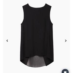 Rag & Bone Harper split back top black size M